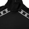 Black Cotton DG Print Turtleneck T-shirt