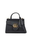 Black Leather GG Marmont Handbag