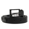 Black Luxury Leather DG Studs Buckle Belt