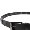 Black Luxury Leather DG Studs Buckle Belt
