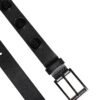 Black Luxury Leather DG Studs Buckle Belt