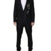 Black MARTINI King Skeleton 2 Piece Suit