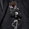 Black MARTINI King Skeleton 2 Piece Suit