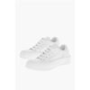 Leather Low-top Sneakers with Canvas Inserts
