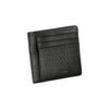 Sleek Black Leather Coin Purse with Card Holder