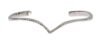 Elegant Silver Bangle Cuff with Clear CZ Accents