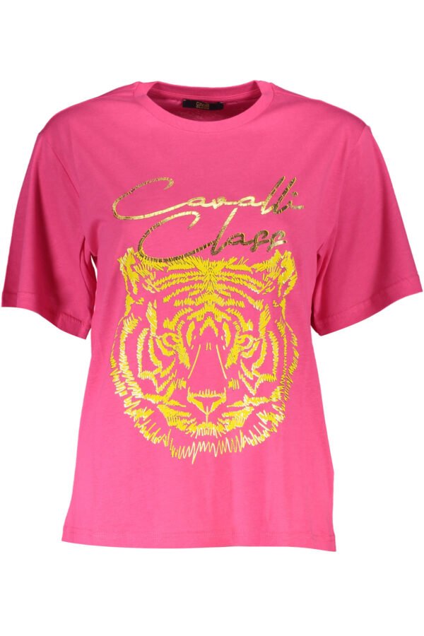 cavalliclasst-shirtmanichecortedonnarosa_1.jpg CAVALLI CLASS T-SHIRT SHORT SLEEVES WOMEN PINK