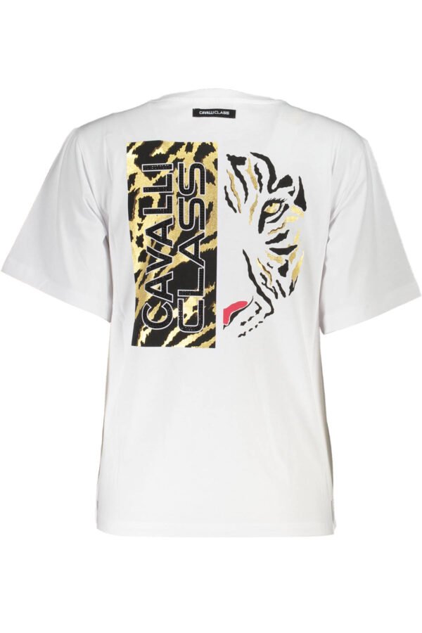 cavalliclasst-shirtmanichecortedonnabianco_2.jpg CAVALLI CLASS SHORT SLEEVE T-SHIRT WOMEN WHITE