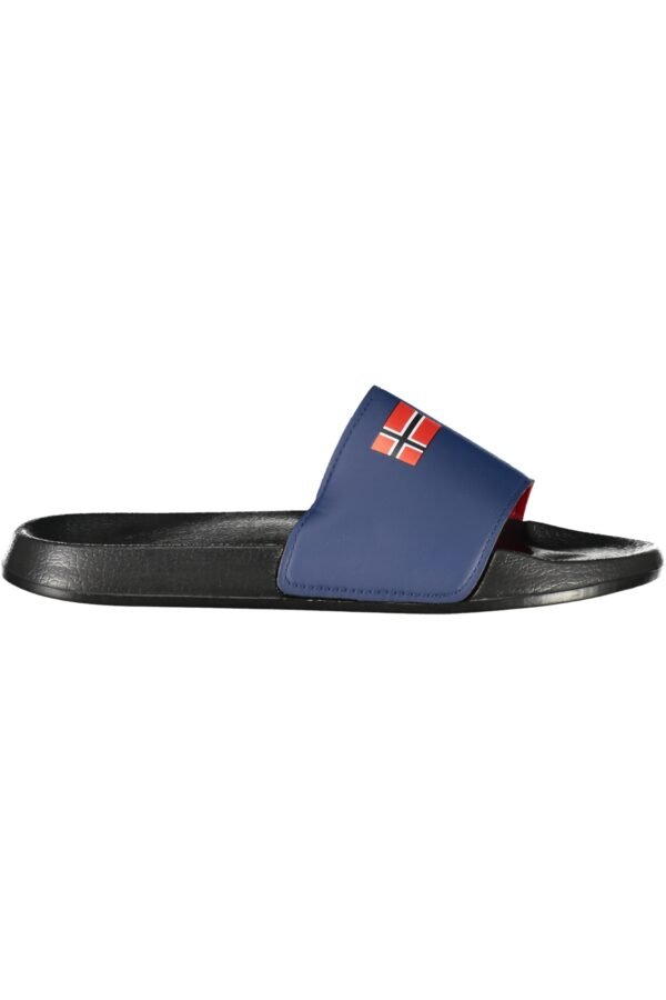 norway1963calzaturaciabattauomonero_1.jpg NORWAY 1963 MEN'S BLUE SLIPPER FOOTWEAR