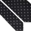 Black Logo Cotton Blend Adjustable Tie