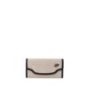Beige Fabric And Leather Wallet