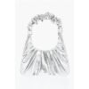Ruched Metallic Faux Leather GABBI Hobo Bag