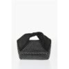 Leather MIDI TWISTER Handbag Embellished with Rhinestones