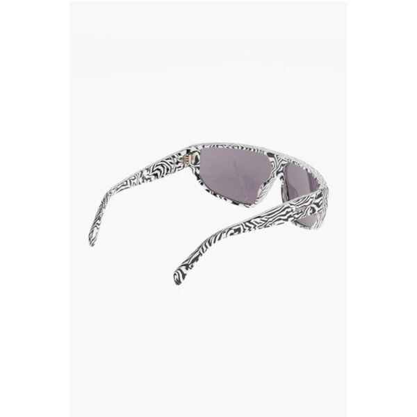 Animal Patterned Frame Shield Sunglasses