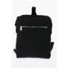 Solid Color Backpack with Zip and Snap Buttons Closure