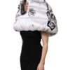 White Polyester Printed Hood Quilted Hat