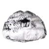 White Polyester Printed Hood Quilted Hat