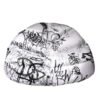 White Polyester Printed Hood Quilted Hat