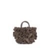 Coral raffia Handbag