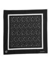 Black White Printed Square Foulard Scarf