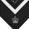 Black White Printed Square Foulard Scarf