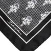 Black White Printed Square Foulard Scarf