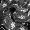 Black White Printed Square Foulard Scarf