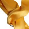 Yellow Satin Silk Skinny Foulard Wrap Scarf
