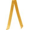 Yellow Satin Silk Skinny Foulard Wrap Scarf