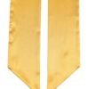 Yellow Satin Silk Skinny Foulard Wrap Scarf