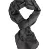 Gray Logo Print Neck Warmer Wrap Shawl Scarf