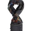 Gray Graphic Print Warmer Wrap Shawl Scarf