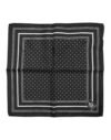 Black White Polka Dot Men Foulard Scarf