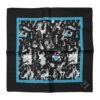 Black Jazz Club Silk Square Men Foulard Scarf