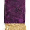 Purple Silk Fringes Cross Men Foulard Scarf