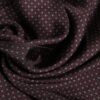 Maroon Dotted Silk Fringes Foulard Scarf