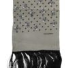 Gray Skulls Silk Fringes Men Foulard Scarf