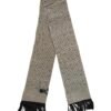 Gray Skulls Silk Fringes Men Foulard Scarf