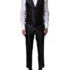 Black Jacquard 3 Piece Single Breasted Suit