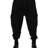Black Cotton Logo Jogger Sweatpants Pants