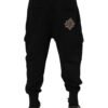 Black Cotton Logo Jogger Sweatpants Pants