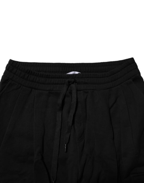 Black Cotton Logo Jogger Sweatpants Pants