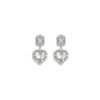 Earrings with heart-shaped pendant