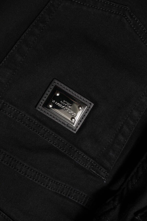 Black Boyfriend Cotton Mid Waist Denim Jeans