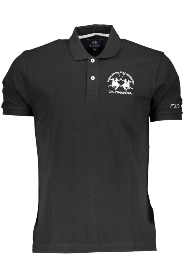 lamartinapolomanichecorteuomonero_1.jpg LA MARTINA MEN'S SHORT SLEEVE POLO BLACK