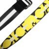 Black Yellow Logo Striped Metal Buckle Belt