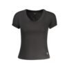 Black Polyester Women T-Shirt