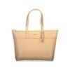 Beige Polyester Women Handbag