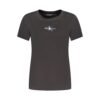 Black Cotton Women T-Shirt