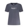 Blue Cotton Women T-Shirt